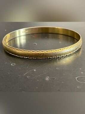 Monet Gold tone Textured Bangle